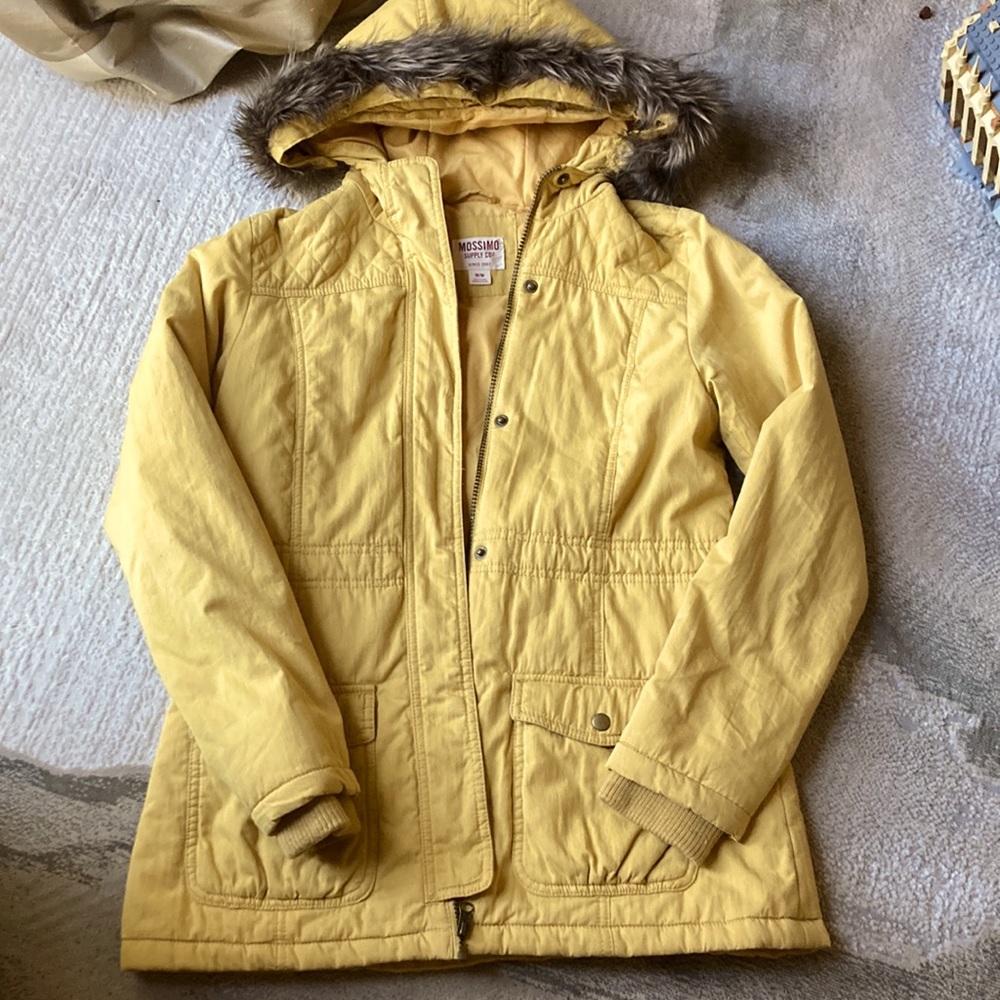 Mossimo tan/gold jacket with hood
